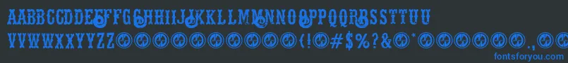 Hellsriderdecay Font – Blue Fonts on Black Background