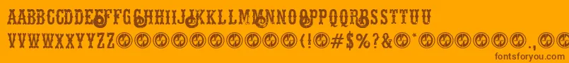 Hellsriderdecay Font – Brown Fonts on Orange Background