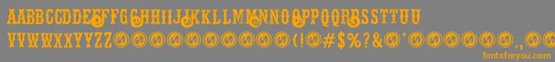 Hellsriderdecay Font – Orange Fonts on Gray Background