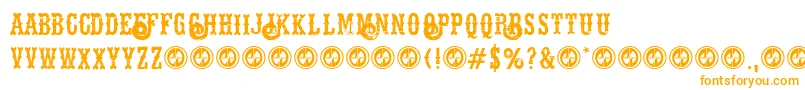 Hellsriderdecay Font – Orange Fonts on White Background