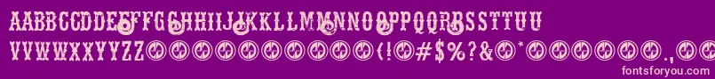 Hellsriderdecay Font – Pink Fonts on Purple Background
