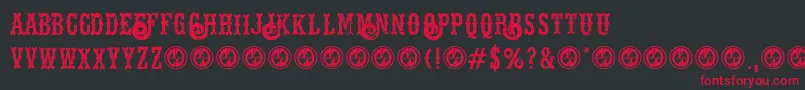 Police Hellsriderdecay – polices rouges sur fond noir