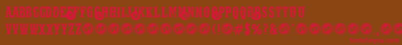 Hellsriderdecay Font – Red Fonts on Brown Background