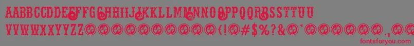 Hellsriderdecay Font – Red Fonts on Gray Background