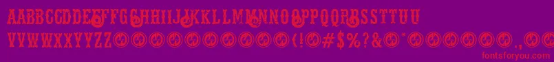 fuente Hellsriderdecay – Fuentes Rojas Sobre Fondo Morado