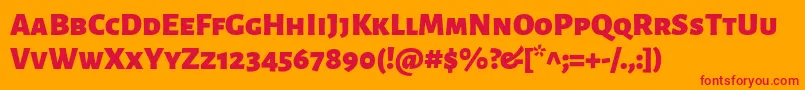 Więcej informacji o czcionce AlegreyasansscBlack Czcionka AlegreyasansscBlack – czerwone czcionki na pomarańczowym tle