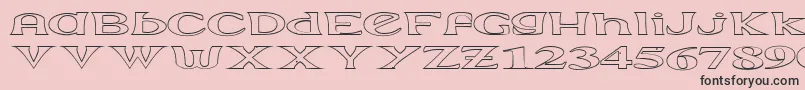 Czcionka Extrabor – czarne czcionki na różowym tle