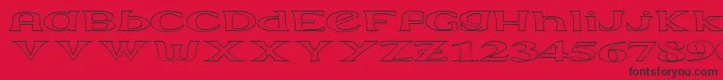 Extrabor Font – Black Fonts on Red Background