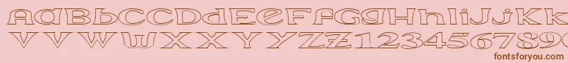 Extrabor Font – Brown Fonts on Pink Background