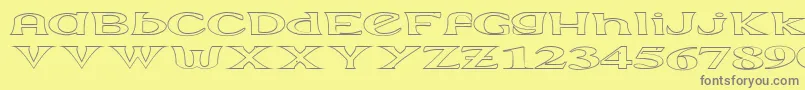 Extrabor Font – Gray Fonts on Yellow Background