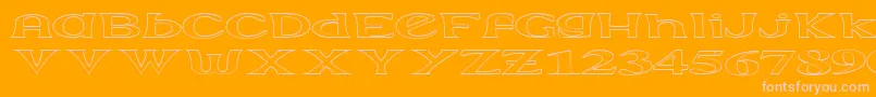 フォントExtrabor – オレンジの背景にピンクのフォント