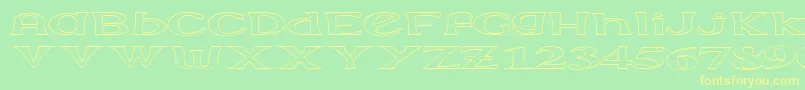 Extrabor Font – Yellow Fonts on Green Background