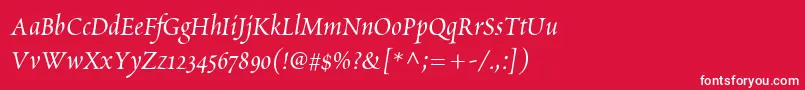 フォントScriptoriaSsi – 赤い背景に白い文字