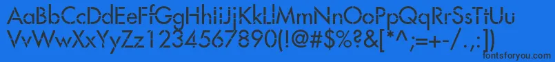 Шрифт Favorittrafc – чёрные шрифты на синем фоне