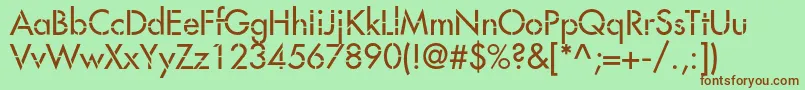 Favorittrafc Font – Brown Fonts on Green Background