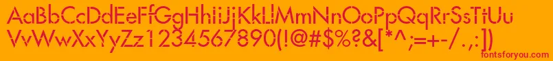 フォントFavorittrafc – オレンジの背景に赤い文字