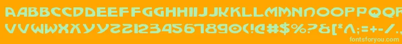 Machiavelli Font – Green Fonts on Orange Background