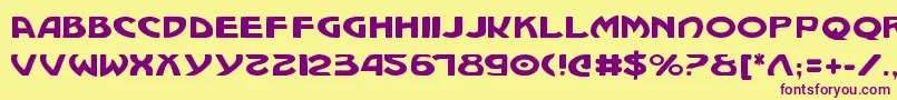 Machiavelli Font – Purple Fonts on Yellow Background