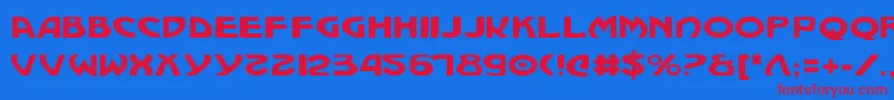 Machiavelli Font – Red Fonts on Blue Background