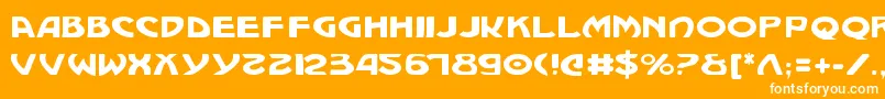 フォントMachiavelli – オレンジの背景に白い文字