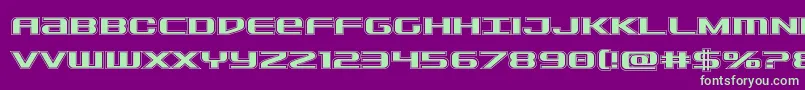 Sdfacad Font – Green Fonts on Purple Background