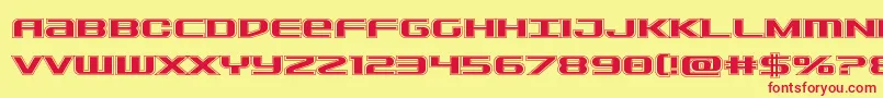 Sdfacad Font – Red Fonts on Yellow Background