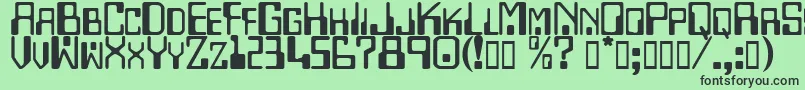 Digitalmachine Font – Black Fonts on Green Background