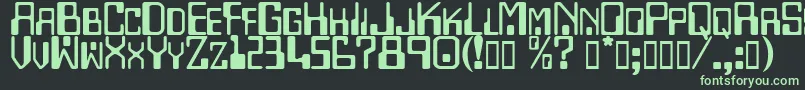 Digitalmachine Font – Green Fonts on Black Background