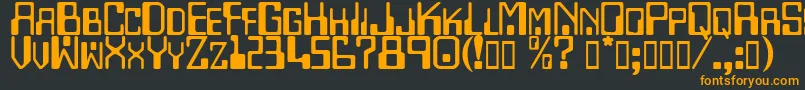 Digitalmachine Font – Orange Fonts on Black Background