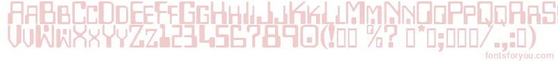 Digitalmachine-fontti – vaaleanpunaiset fontit