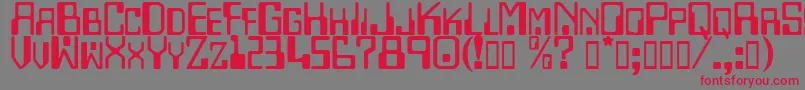 Digitalmachine Font – Red Fonts on Gray Background