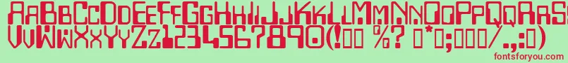 Digitalmachine Font – Red Fonts on Green Background