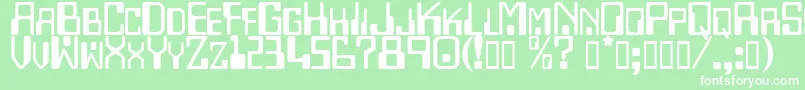 Digitalmachine Font – White Fonts on Green Background