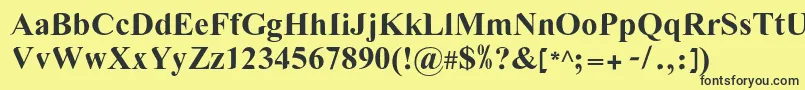 LgflovevelynNormal Font – Black Fonts on Yellow Background