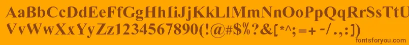 LgflovevelynNormal Font – Brown Fonts on Orange Background