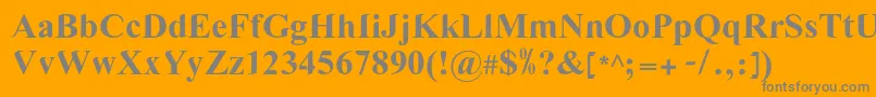 LgflovevelynNormal Font – Gray Fonts on Orange Background