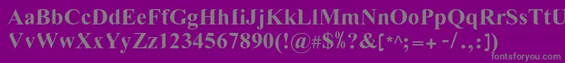 LgflovevelynNormal Font – Gray Fonts on Purple Background