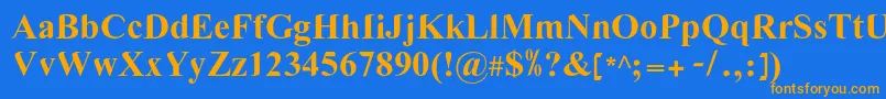 LgflovevelynNormal Font – Orange Fonts on Blue Background