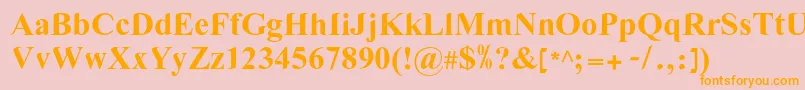 LgflovevelynNormal Font – Orange Fonts on Pink Background