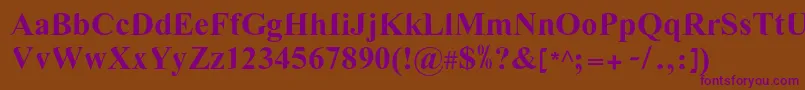 LgflovevelynNormal Font – Purple Fonts on Brown Background