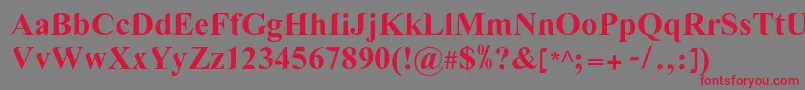 LgflovevelynNormal Font – Red Fonts on Gray Background