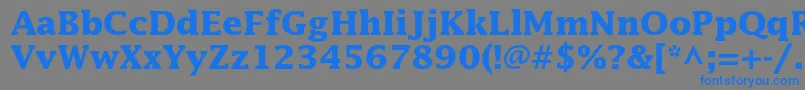 フォントLucidastdBold – 灰色の背景に青い文字