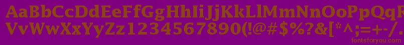 LucidastdBold Font – Brown Fonts on Purple Background