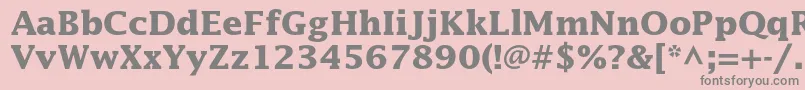 LucidastdBold-fontti – harmaat kirjasimet vaaleanpunaisella taustalla