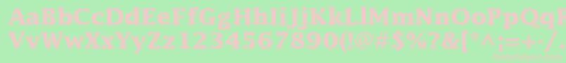 LucidastdBold Font – Pink Fonts on Green Background