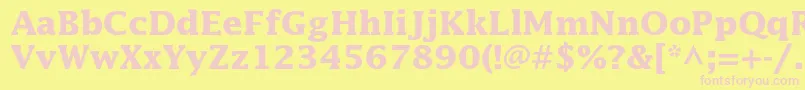 LucidastdBold Font – Pink Fonts on Yellow Background