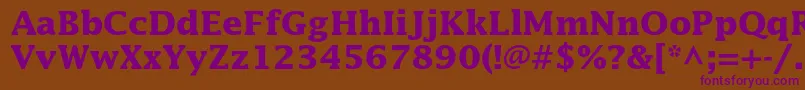 LucidastdBold Font – Purple Fonts on Brown Background