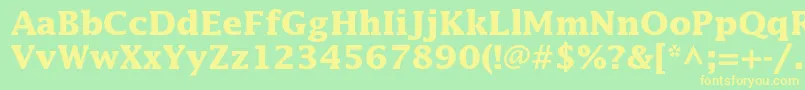 LucidastdBold Font – Yellow Fonts on Green Background