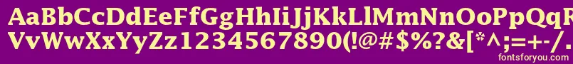 LucidastdBold Font – Yellow Fonts on Purple Background