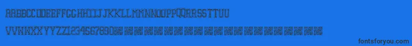 Education Font – Black Fonts on Blue Background